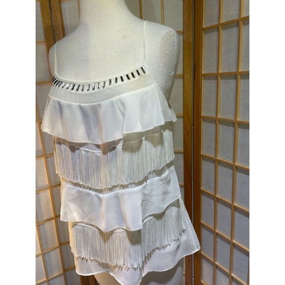 WHBM Med Fringe Sleeveless Blouse - Picture 14 of 16